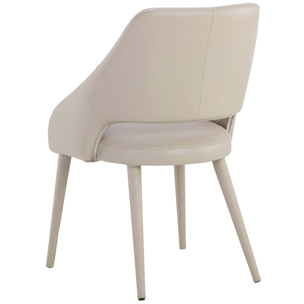 Home Fashion Galen Leather Dining Chair Linea Light Grey Set Of 2