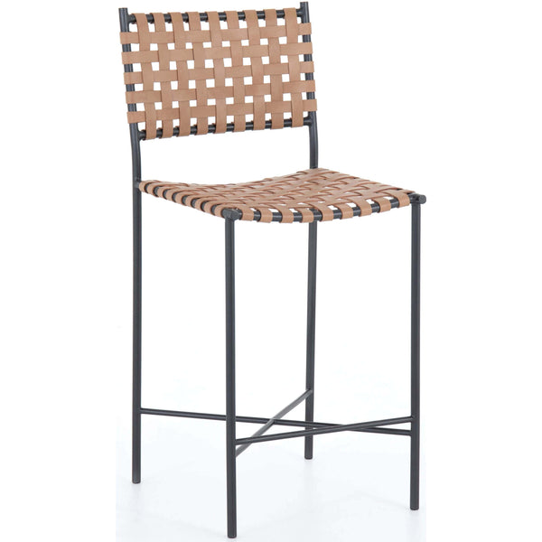 home fashion Garza Leather Counter Stool Natural by Four Hands