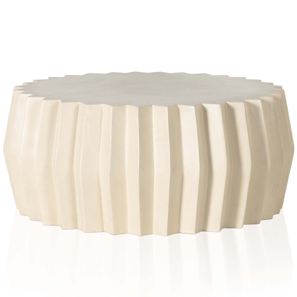 home fashion Gem Outdoor Coffee Table Parchment White by Four Hands