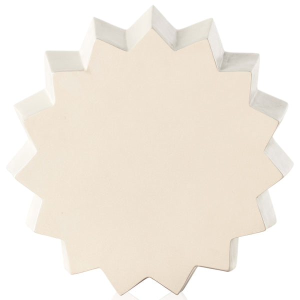 Home Fashion Gem Outdoor End Table Parchment White By Four Hands