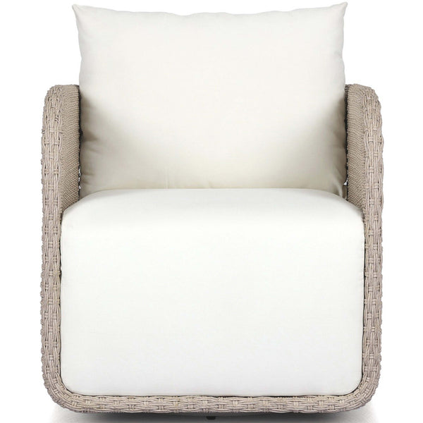 Home Fashion Geneva Outdoor Swivel Chair Arashi Salt By Four Hands