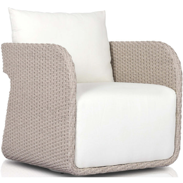 home fashion Geneva Outdoor Swivel Chair Arashi Salt by Four Hands