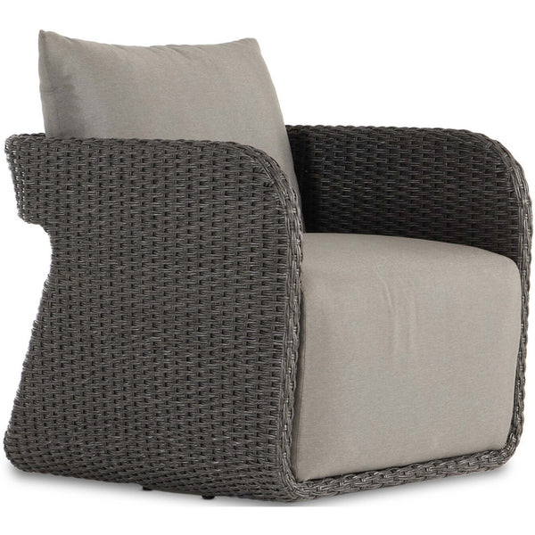 home fashion Geneva Outdoor Swivel Chair Venao Charcoal by Four Hands