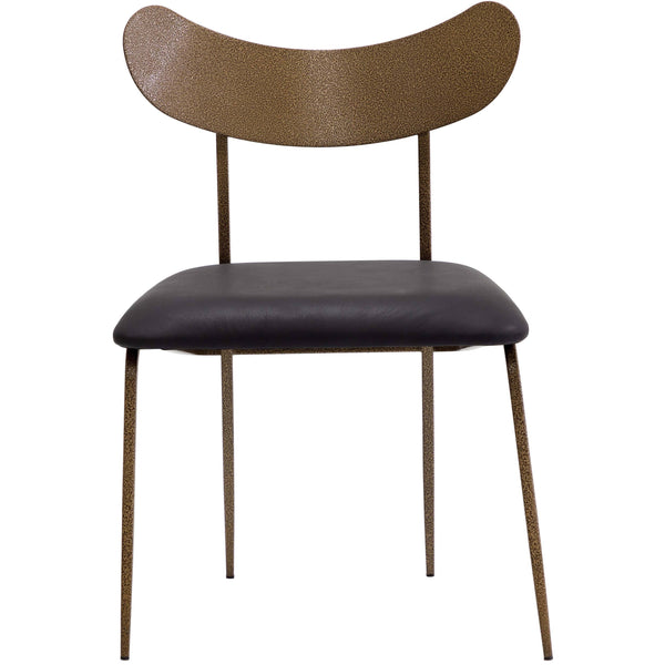 Home Fashion Gibbons Leather Dining Chair Charcoal Black Set Of 2