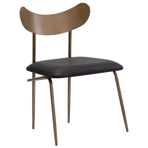 home fashion Gibbons Leather Dining Chair Charcoal Black Set of 2