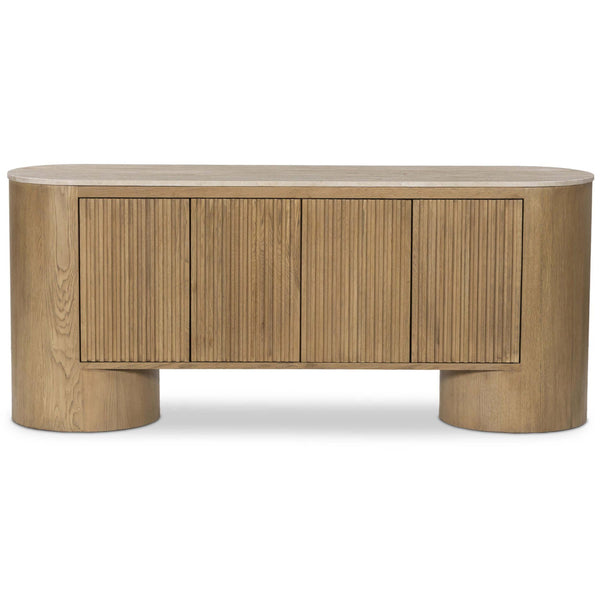 Home Fashion Giovani Media Console Natural Travertine By Four Hands