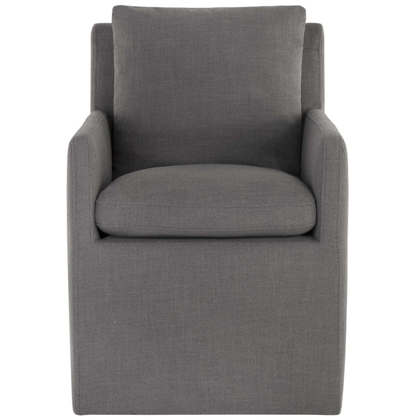 Home Fashion Glenrose Wheeled Dining Armchair Effie Smoke Set Of 2