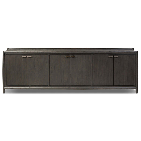 Home Fashion Glenview 6 Door Sideboard Cracked Smoked Black By Four Hands
