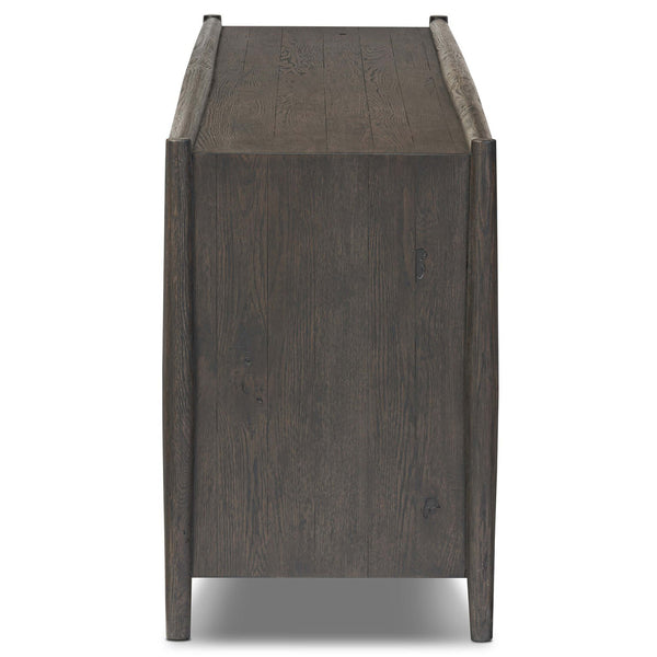 Home Fashion Glenview 6 Door Sideboard Cracked Smoked Black By Four Hands