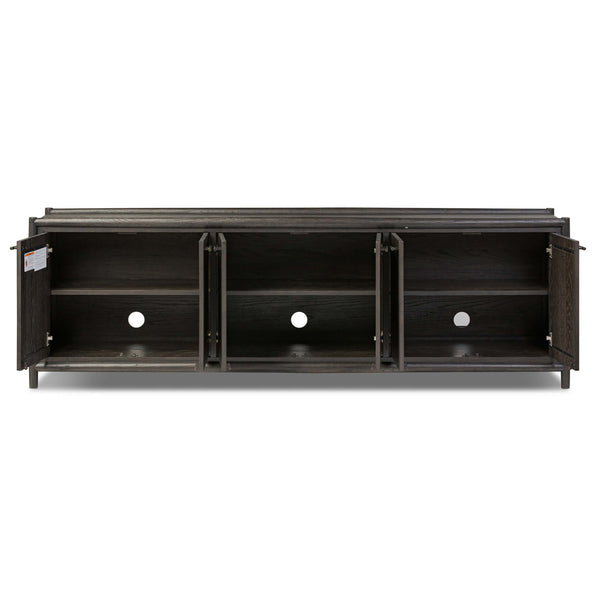 Home Fashion Glenview 6 Door Sideboard Cracked Smoked Black By Four Hands