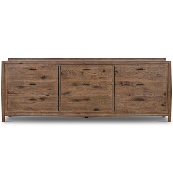 Home Fashion Glenview 9 Drawer Dresser Weathered Oak By Four Hands