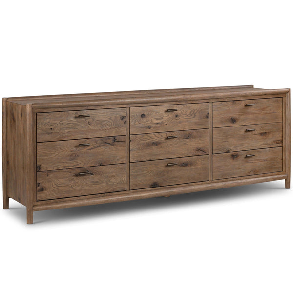 home fashion Glenview 9 Drawer Dresser Weathered Oak by Four Hands