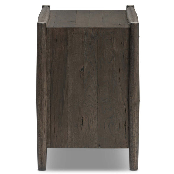 Home Fashion Glenview Nightstand Cracked Smoked Black By Four Hands
