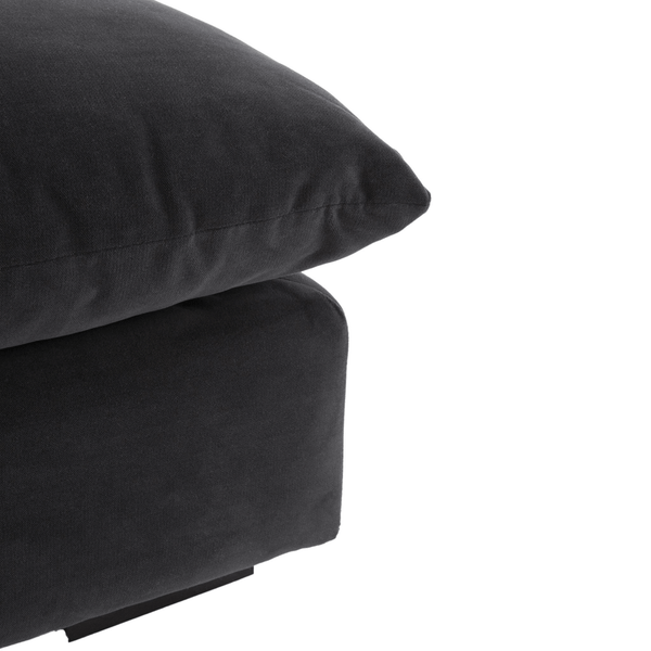 Home Fashion Grant 3 Piece 134" Sectional Henry Charcoal By Four Hands