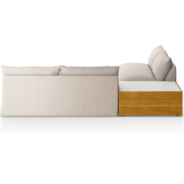 Home Fashion Grant Outdoor 2 Piece Sectional W/ Coffee Table Faye Sand By Four Hands