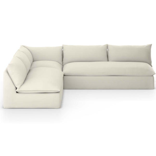 Home Fashion Grant Outdoor 3 Piece Sectional Faye Cream By Four Hands