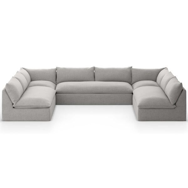 Home Fashion Grant Outdoor 5 Piece Sectional Faye Ash By Four Hands