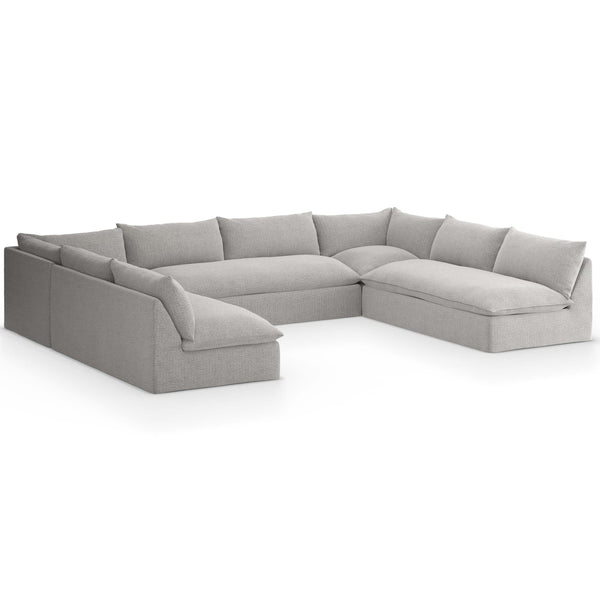 home fashion Grant Outdoor 5 Piece Sectional Faye Ash by Four Hands