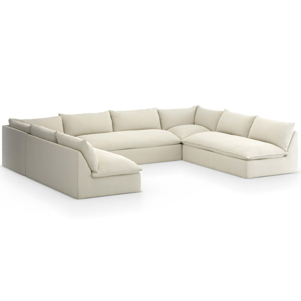 Home Fashion Grant Outdoor 5 Piece Sectional Faye Cream By Four Hands