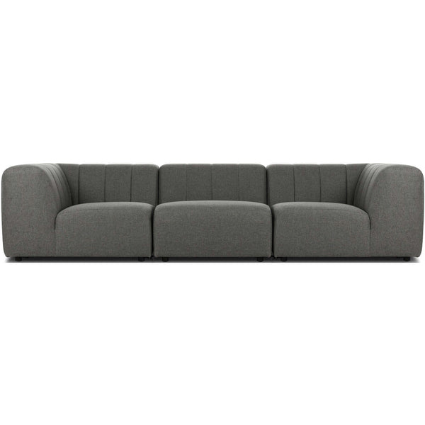 Home Fashion Gwen Outdoor 3-Piece Sofa Hayes Charcoal By Four Hands