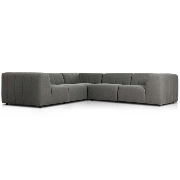 home fashion Gwen Outdoor 5-Piece Sectional Hayes Charcoal by Four Hands