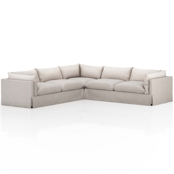 home fashion Habitat 3 Piece 122" Sectional Bennett Moon by Four Hands
