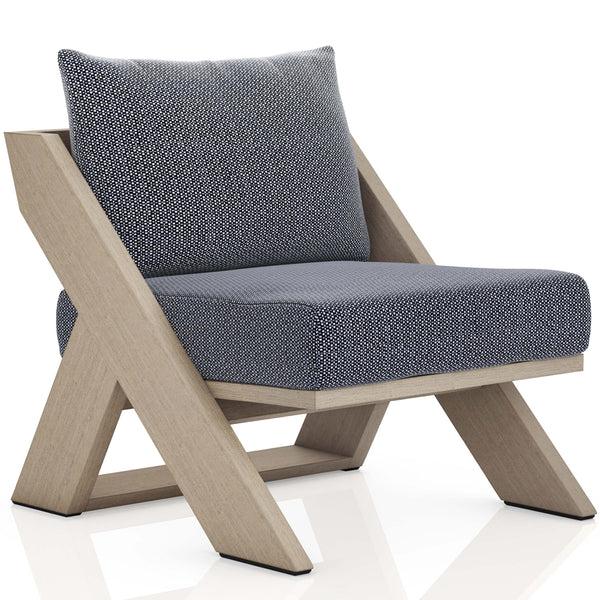 home fashion Hagen Outdoor Chair Faye Navy/Wash Brown by Four Hands