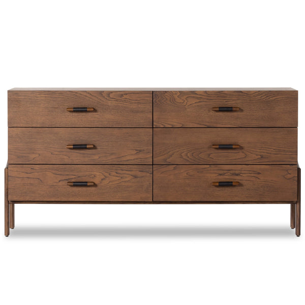 Home Fashion Halston 6 Drawer Dresser Brown Ash By Four Hands