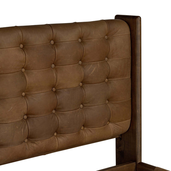 Home Fashion Halston Leather Bed Heirloom Sienna By Four Hands