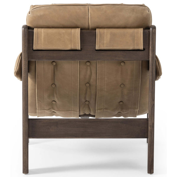 Home Fashion Halston Leather Chair Palermo Drift By Four Hands