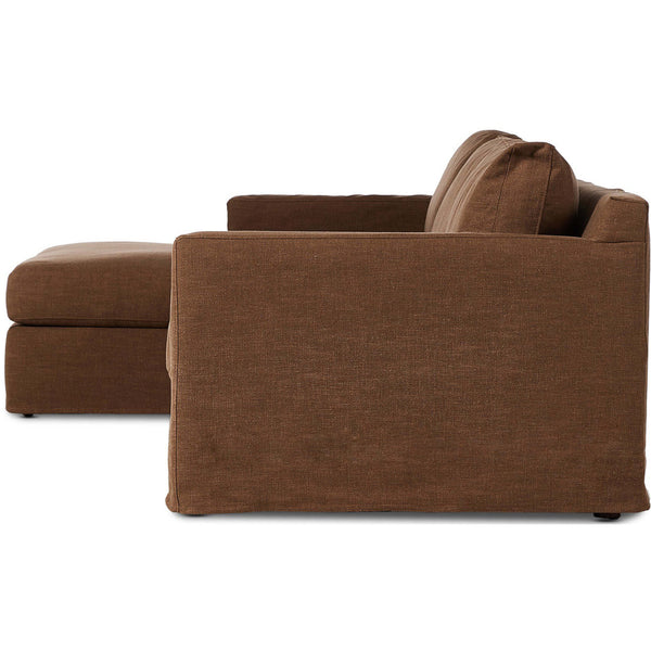 Home Fashion Hampton 2 Piece Slipcover Sectional Antwerp Cafe By Four Hands