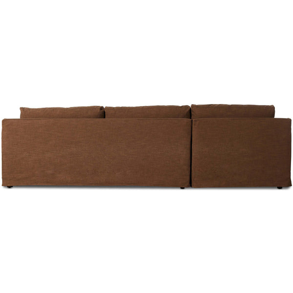 Home Fashion Hampton 2 Piece Slipcover Sectional Antwerp Cafe By Four Hands