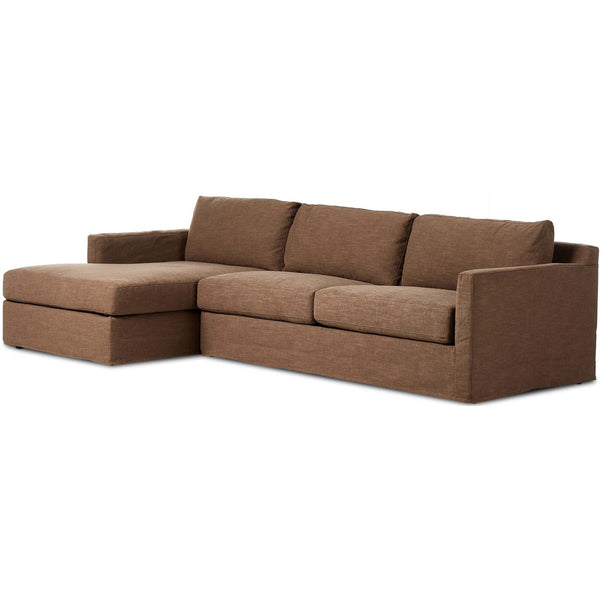 home fashion Hampton 2 Piece Slipcover Sectional Antwerp Cafe by Four Hands