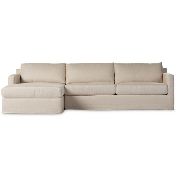 Home Fashion Hampton Slipcover Sectional Evere Oatmeal By Four Hands