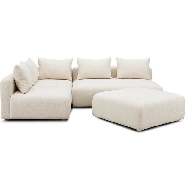 home fashion Hangover 4 Piece Modular Sectional Cream