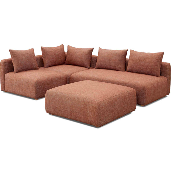 Home Fashion Hangover 4 Piece Modular Sectional Sedona