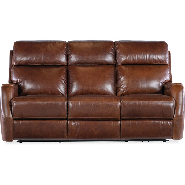 home fashion Harlan Zero Gravity Power Leather Sofa Carrington Walnut