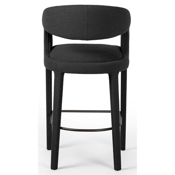 Home Fashion Hawkins Bar Stool Fiqa Boucle Charcoal By Four Hands