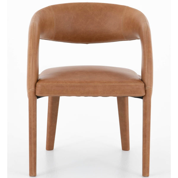 Home Fashion Hawkins Leather Dining Chair Butterscotch Set Of 2 By Four Hands