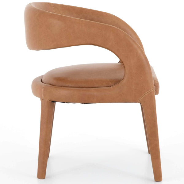 Home Fashion Hawkins Leather Dining Chair Butterscotch Set Of 2 By Four Hands