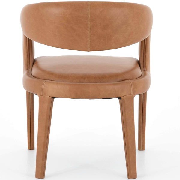 Home Fashion Hawkins Leather Dining Chair Butterscotch Set Of 2 By Four Hands