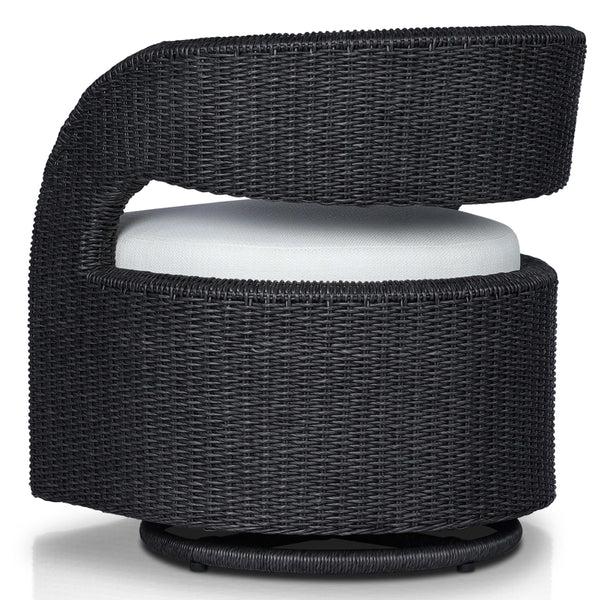 Home Fashion Hawkins Outdoor Swivel Chair Vintage Coal By Four Hands