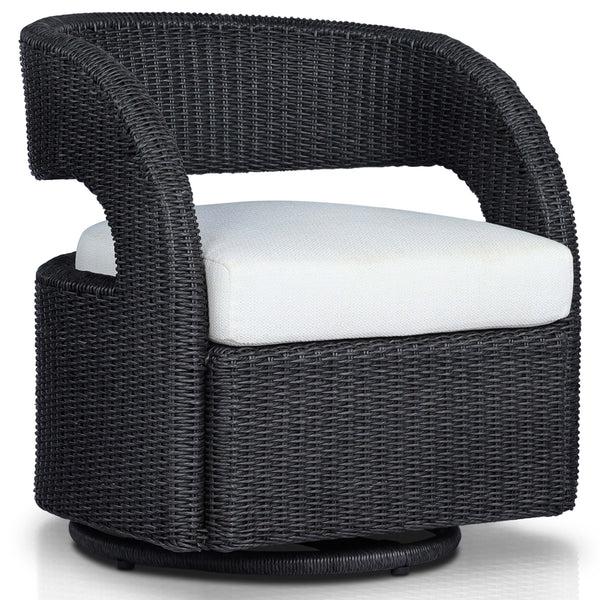 home fashion Hawkins Outdoor Swivel Chair Vintage Coal by Four Hands