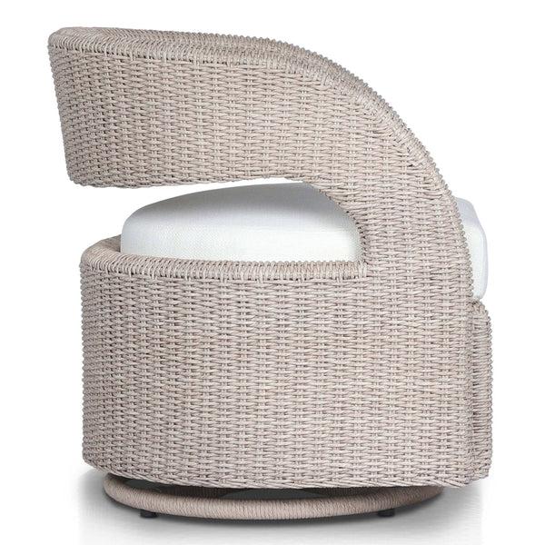 Home Fashion Hawkins Outdoor Swivel Chair Vintage White By Four Hands