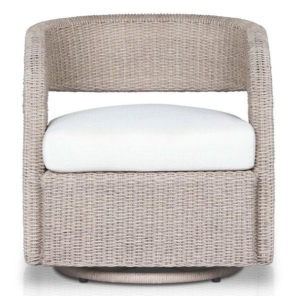 Home Fashion Hawkins Outdoor Swivel Chair Vintage White By Four Hands