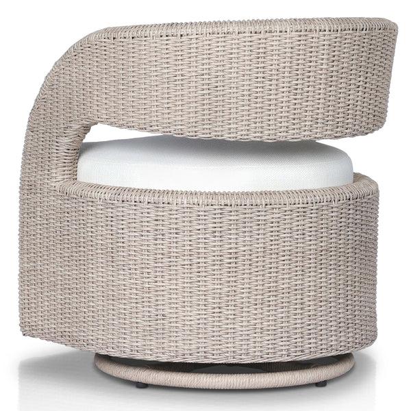 Home Fashion Hawkins Outdoor Swivel Chair Vintage White By Four Hands