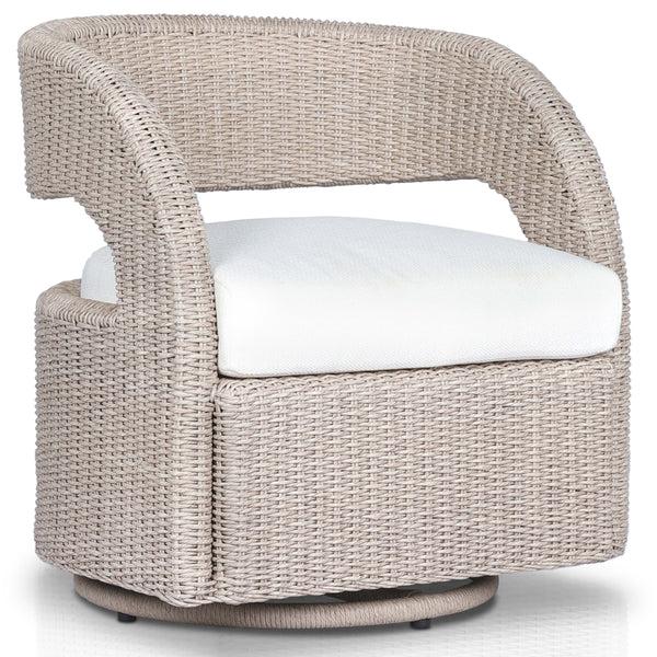 home fashion Hawkins Outdoor Swivel Chair Vintage White by Four Hands