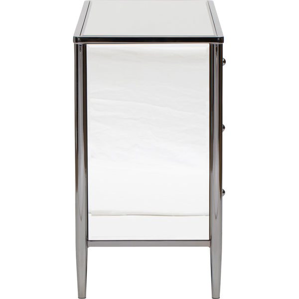 Home Fashion Hollywood Black Nickel Metal Chest Large