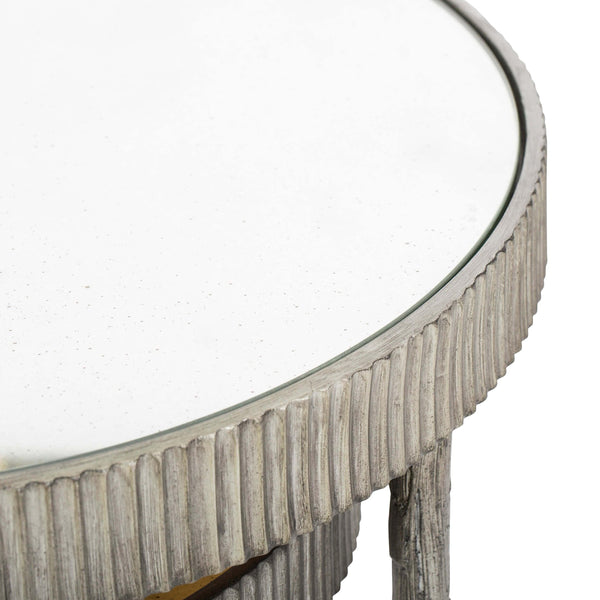 Home Fashion Accent Nesting Tables Silver Set Of 2