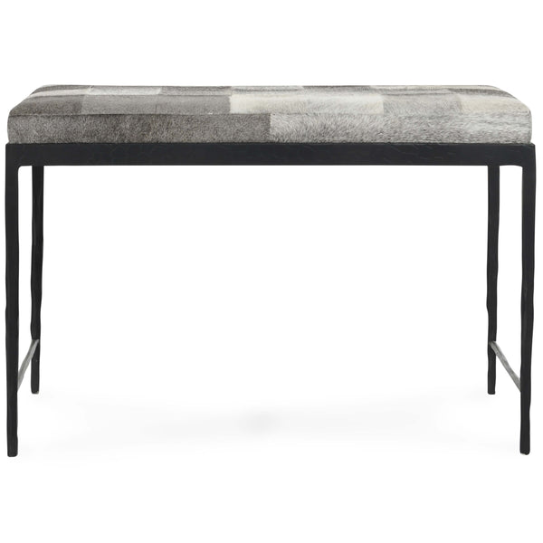Home Fashion Achen Hide Bench Sparrow Gray